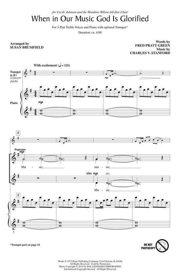 Charles Villiers Stanford, When in Our Music God Is Glorified