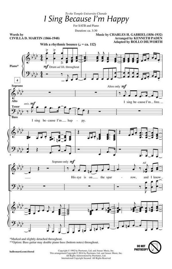 I Sing Because I'm Happy
