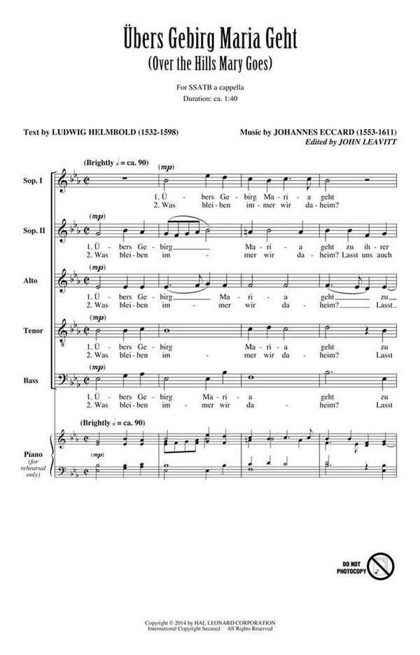 Übers Gebirg Maria Geht (Over the Hill Mary goes)