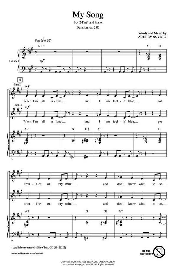 Audrey Snyder, My Song