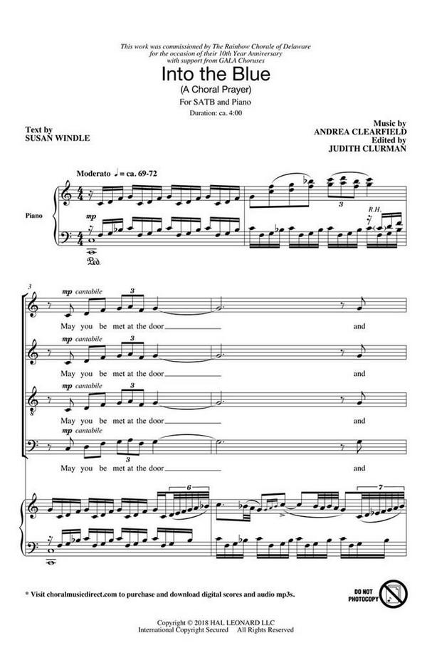 Andrea Clearfield, Into the Blue: A Choral Prayer
