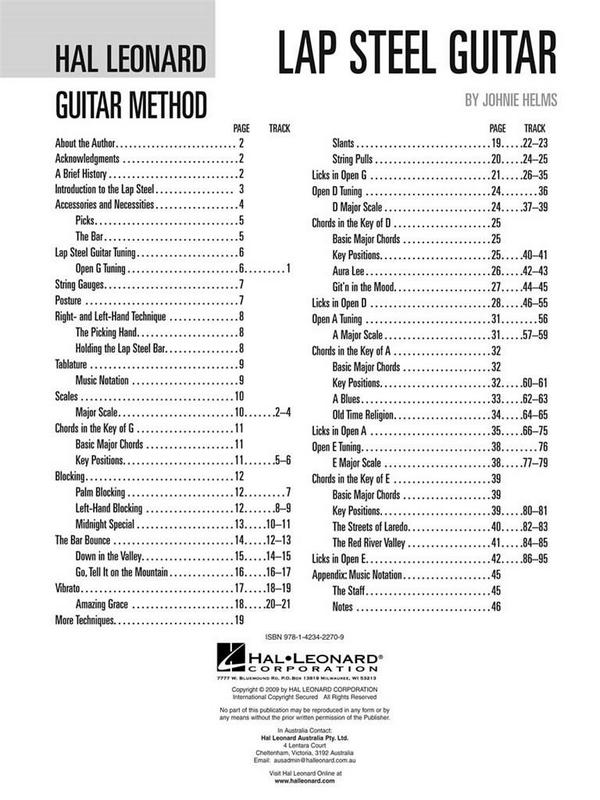 The Hal Leonard Lap Steel Guitar Method (+Online Audio)