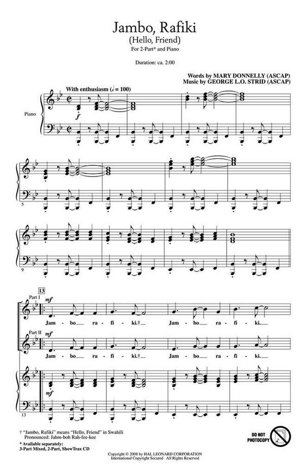 George L.O. Strid_Mary Donnelly, Jambo, Rafiki