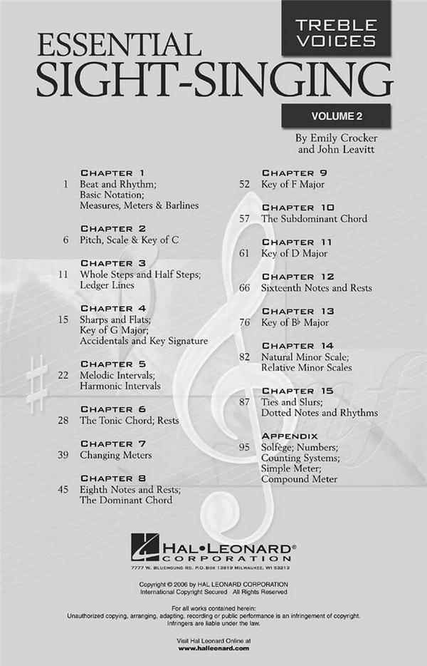 Emily Crocker_John Leavitt, Essential Sight-Singing Treble Voices - Vo