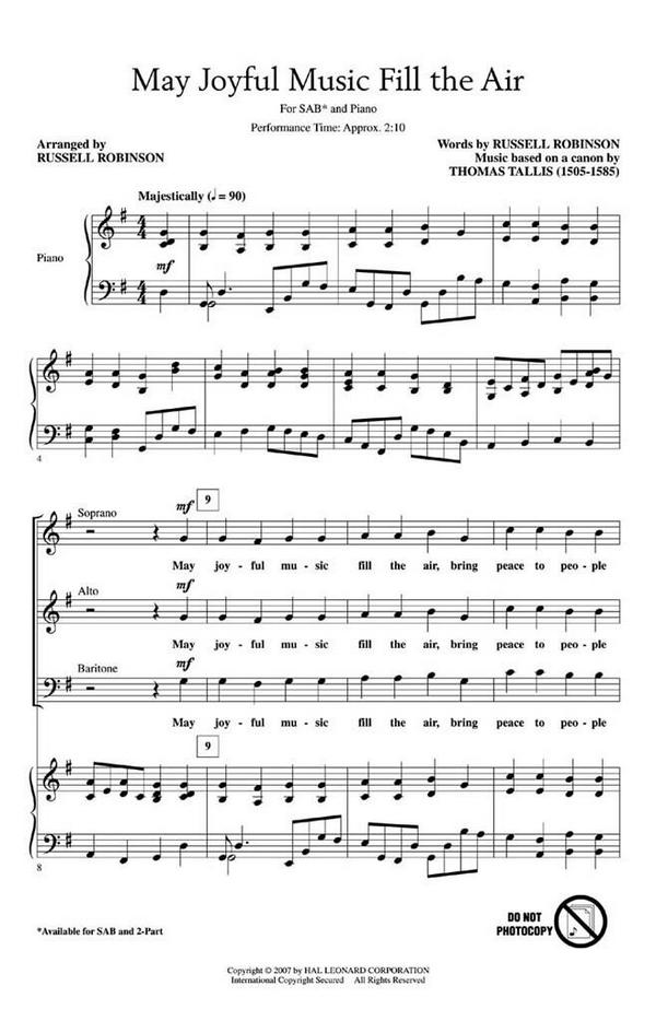May Joyful Music Fill the Air