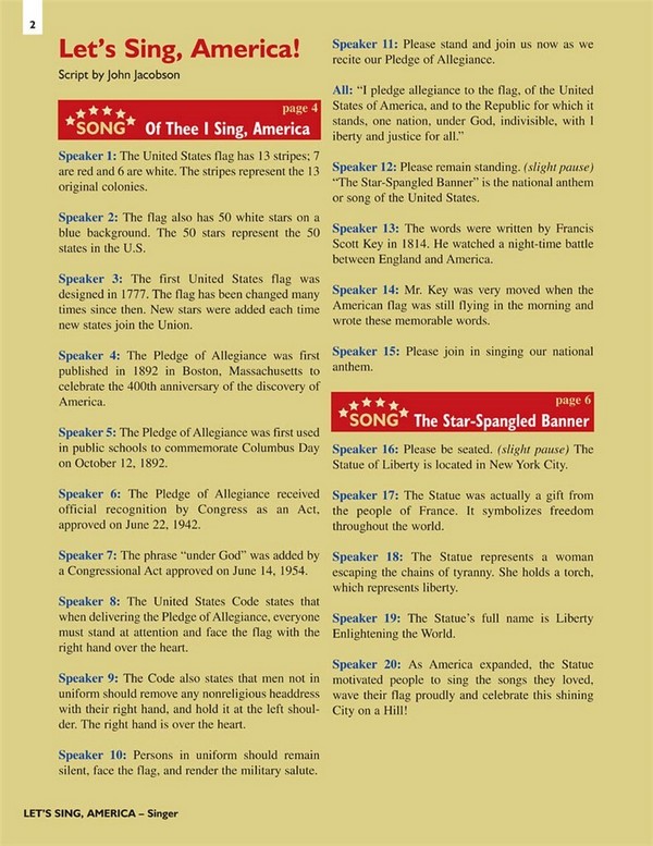 Jacobson, Let's Sing, America!