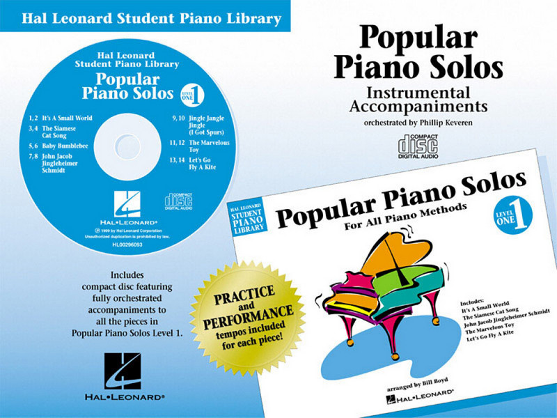 Bill Boyd, Popular Piano Solos Level 1 CD