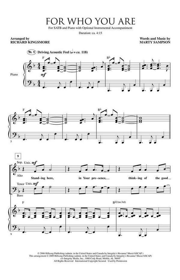 Marty Sampson, For Who You Are