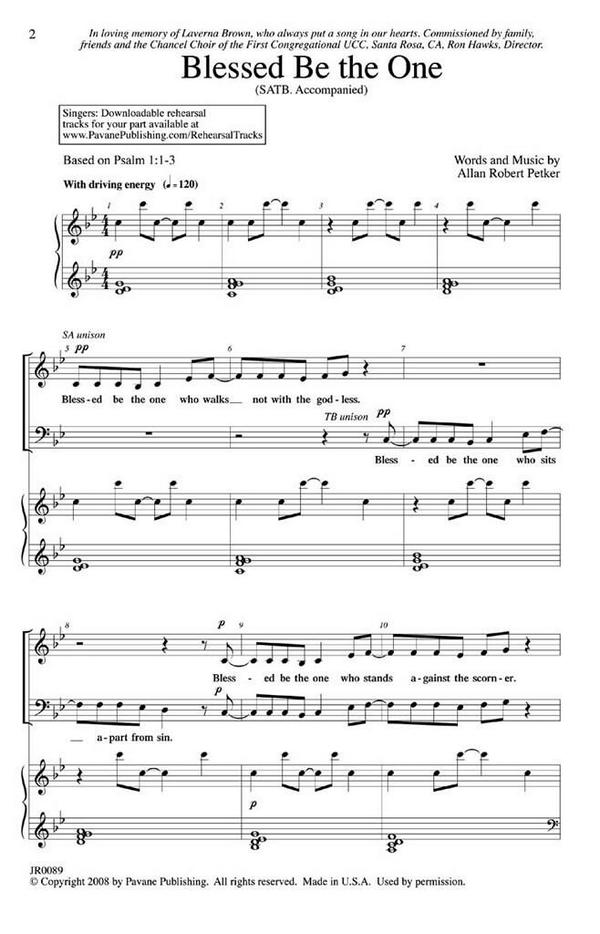 Allan Robert Petker, Blessed Be the One