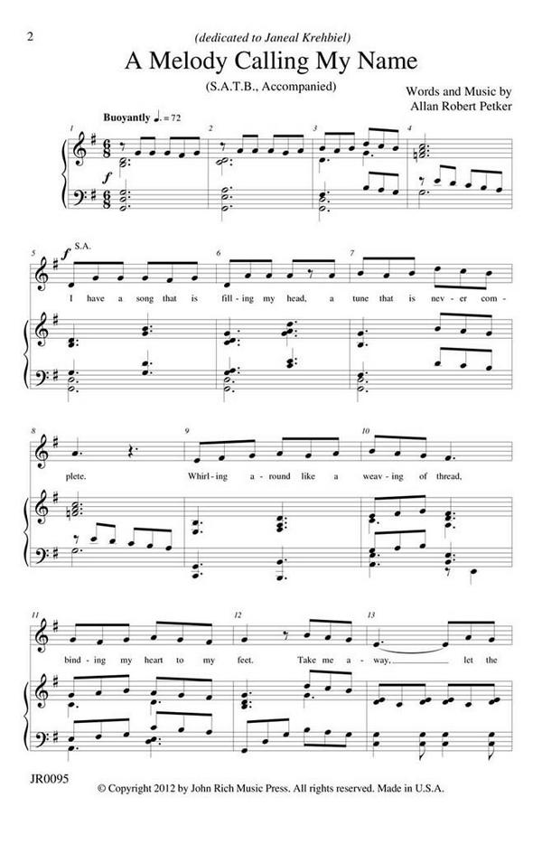Allan Robert Petker, A Melody Calling My Name