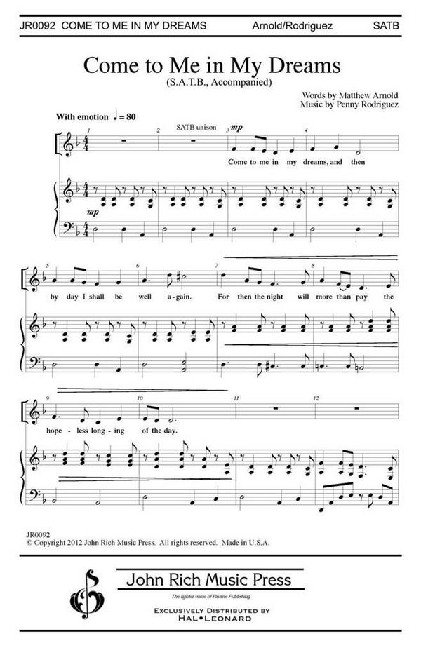 Penny Rodriguez, Come to Me in My Dreams