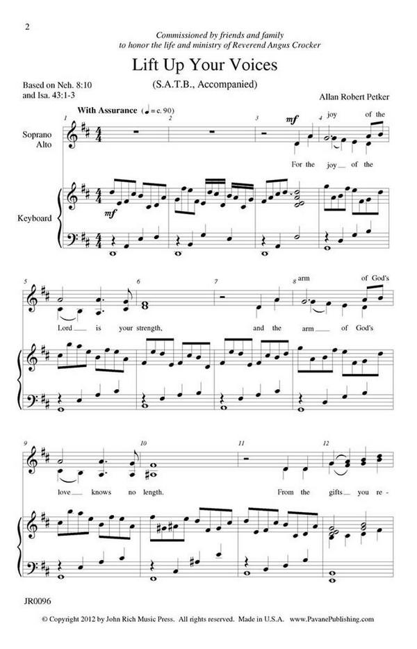 Allan Robert Petker, Lift Up Your Voices