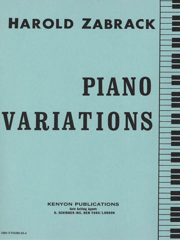 Harold Zabrack, PIANO VARIATIONS