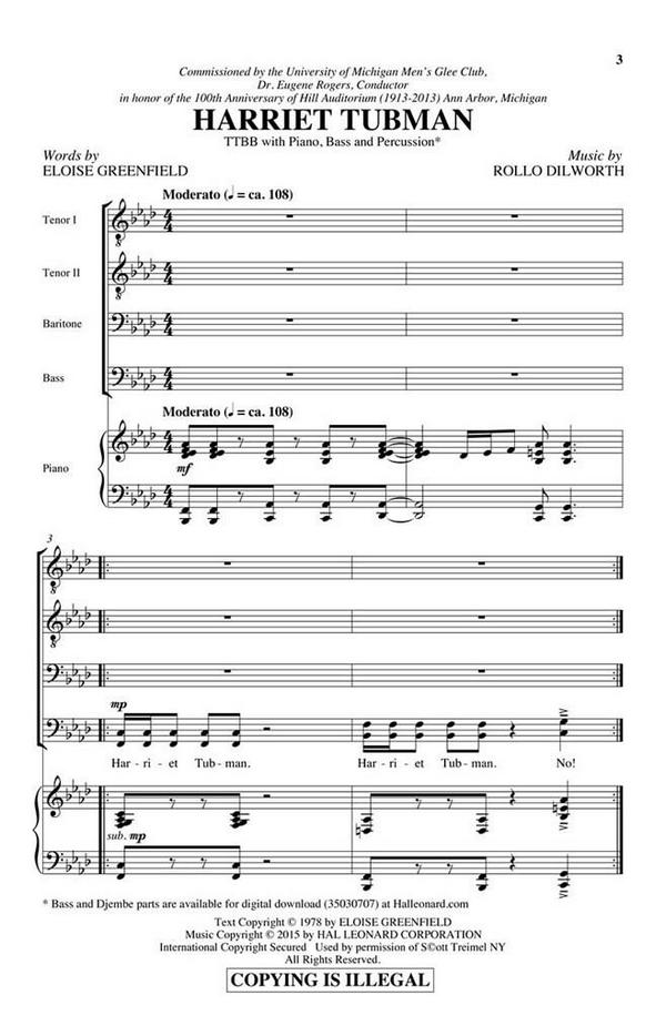 Rollo Dilworth, Harriet Tubman