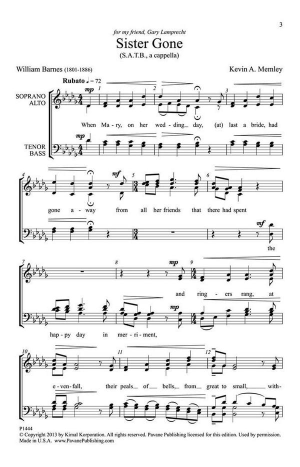 Kevin Memley, Sister Gone