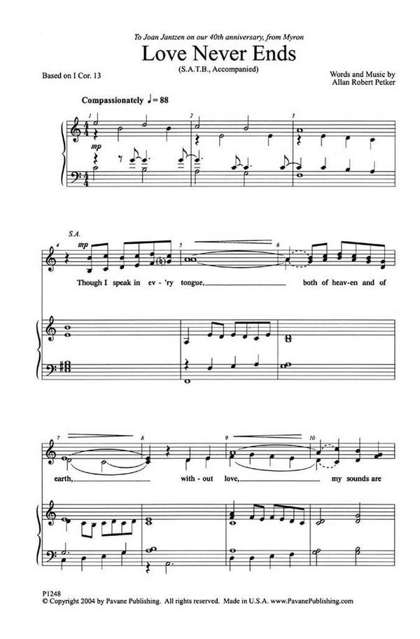 Allan Robert Petker, Love Never Ends