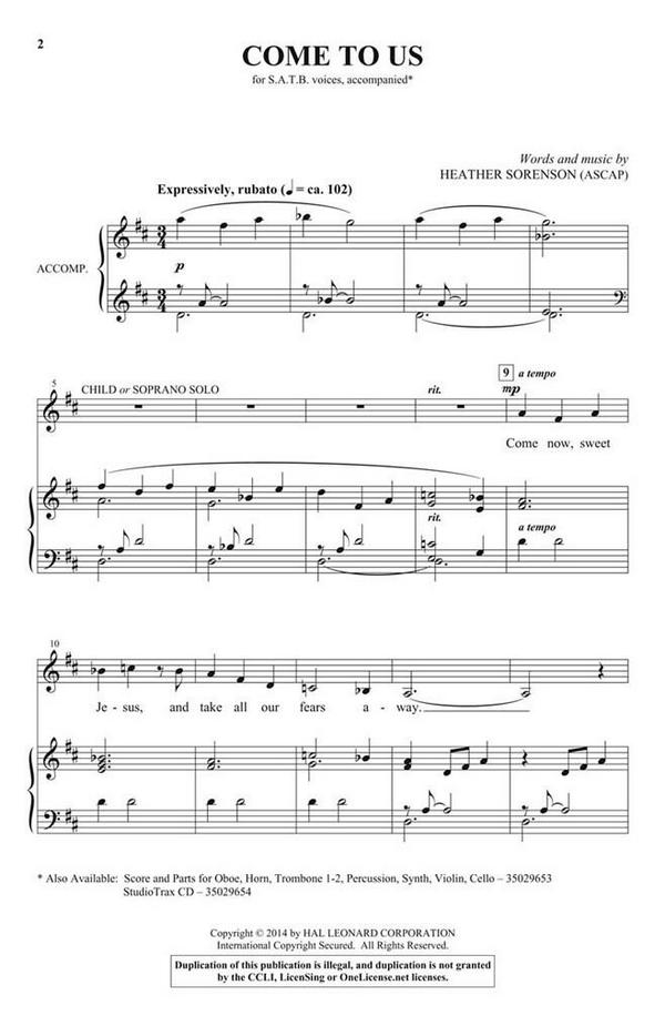 Heather Sorenson, Come to Us