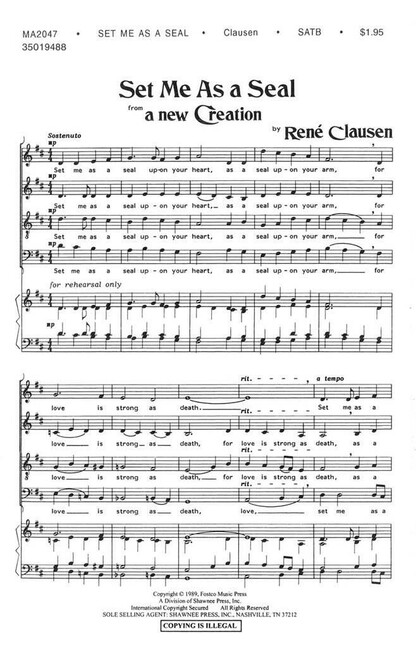 René Clausen, Set Me as a Seal from A New Creation