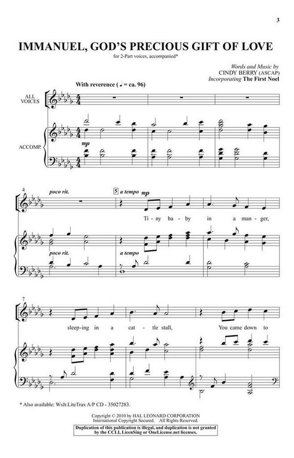 Cindy Berry, Immanuel, God's Precious Gift of Love