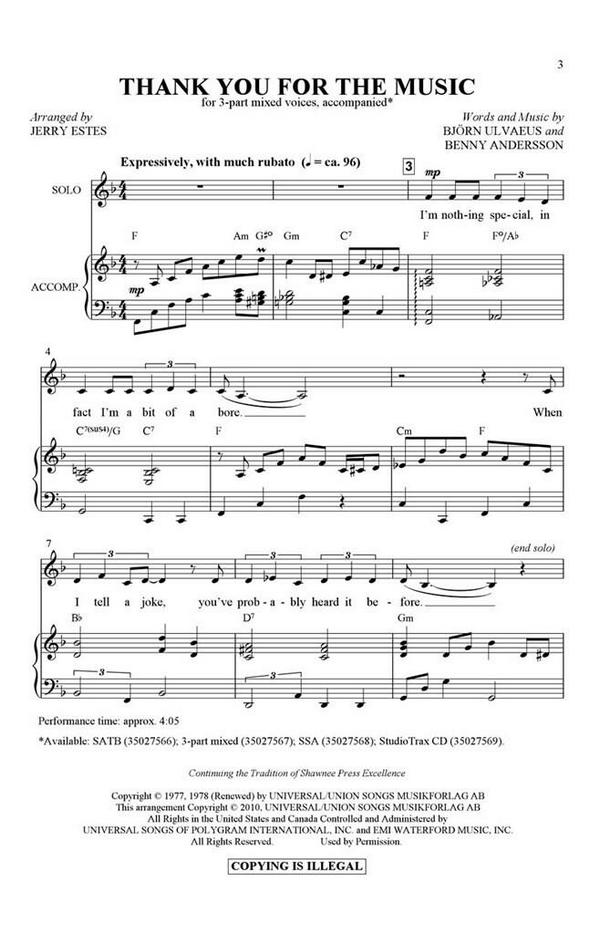 Thank you for the Music