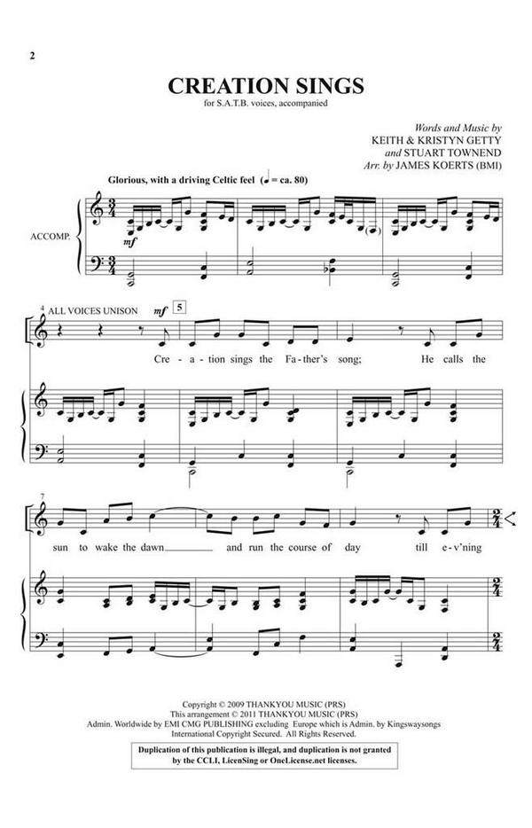 Keith Getty_Stuart Townend, Creation Sings the Father's Song