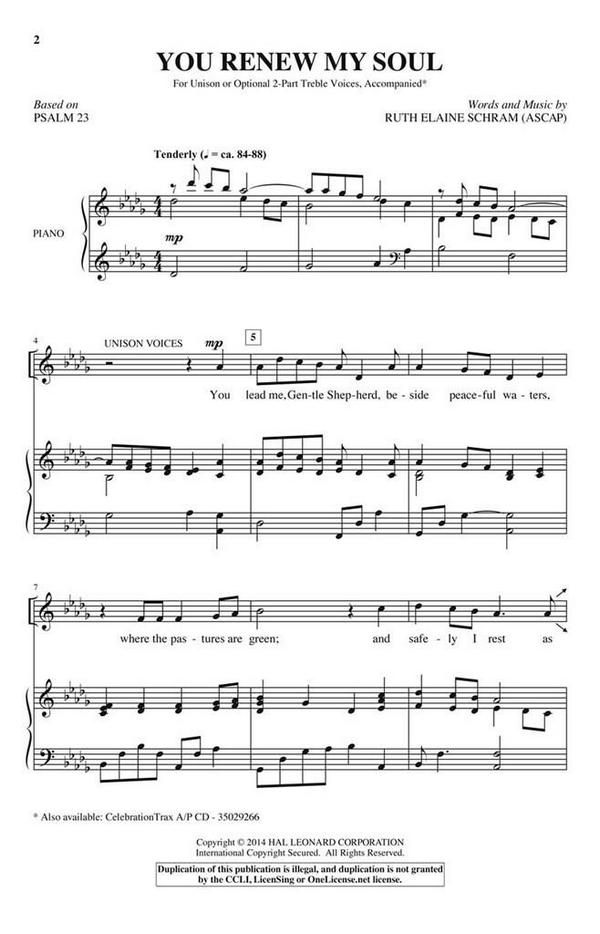 Ruth Elaine Schram, You Renew My Soul