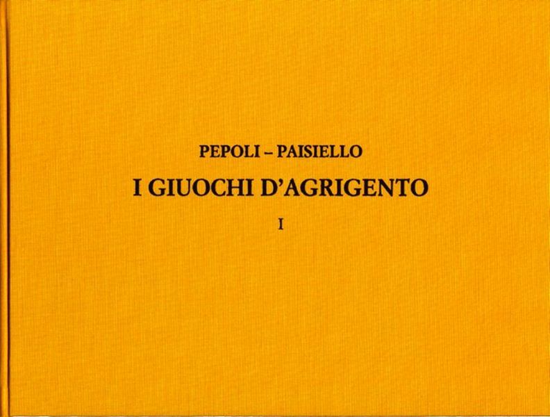 Giovanni Paisiello_Pepoli, I Giuochi D'Agrigento