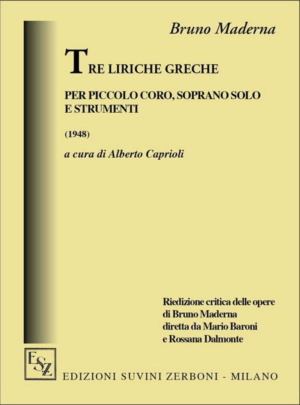 Tre Liriche Greche